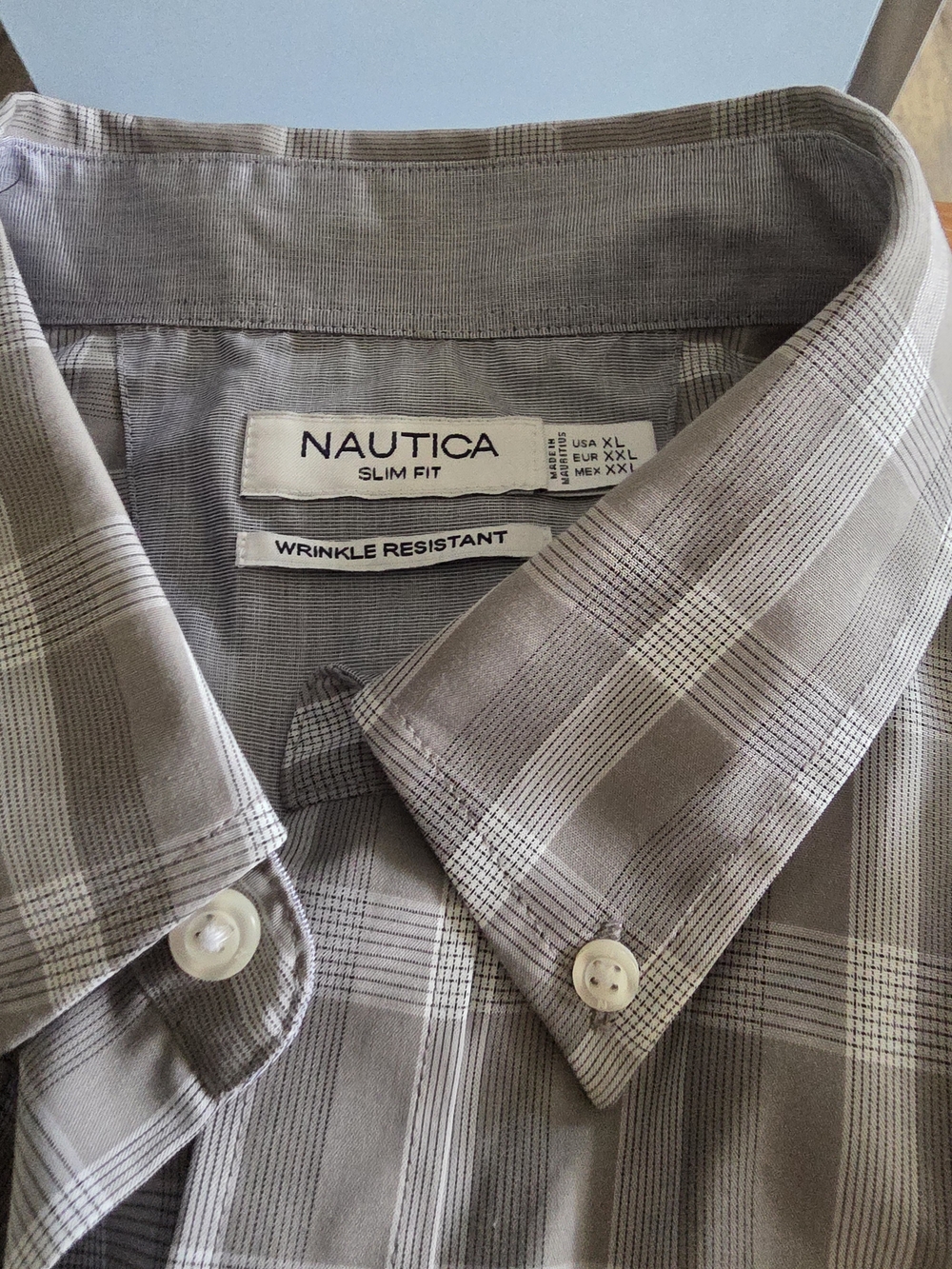 Nautica Men's Charcoal Micro-Check Button-Down Shirt